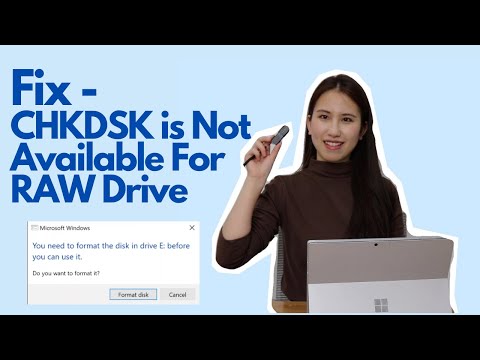 Chkdsk not avaiable for RAW drives