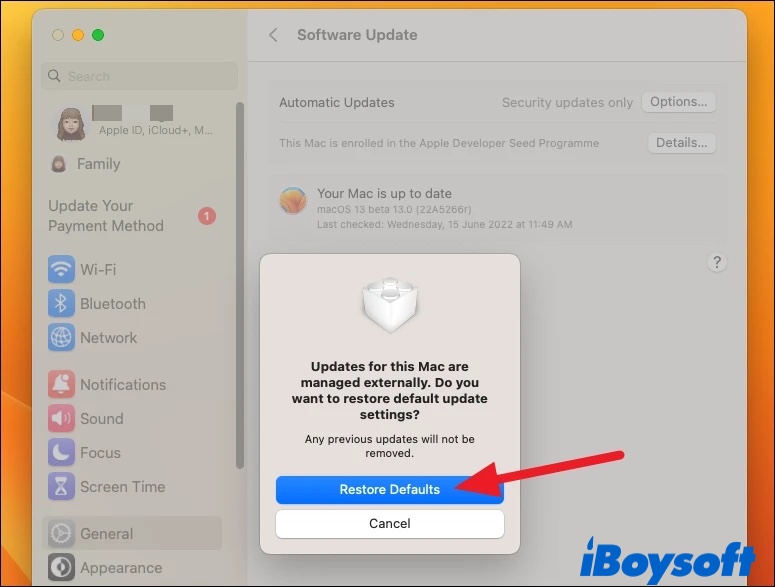 How to delete macOS Ventura beta profile