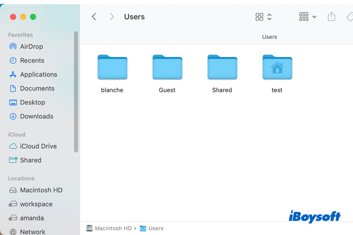 users folder on mac